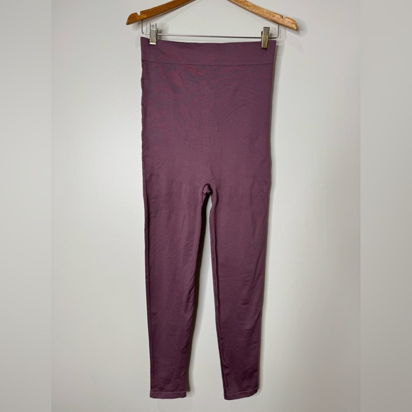 BLANQI Everday High Rise Full Length Maternity Leggings Mauve Purple Large - Picture 1 of 6